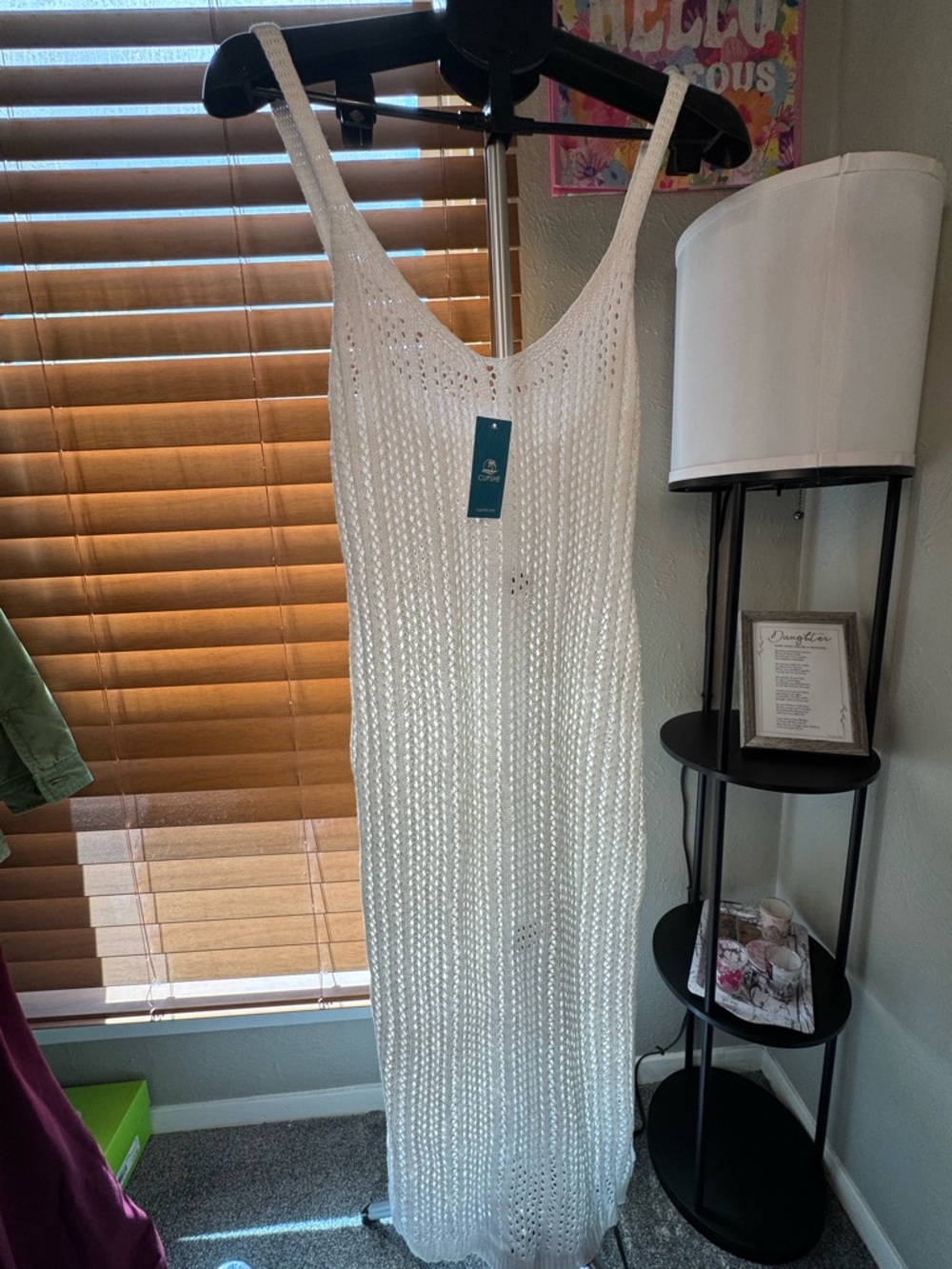 Cupshe White Crochet Maxi Swim Coverup